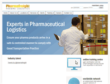 Tablet Screenshot of pharmafreight.com